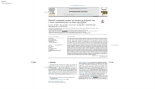 Microbial community structure and function in sediments from e-waste contaminated rivers at Guiyu area of China*
